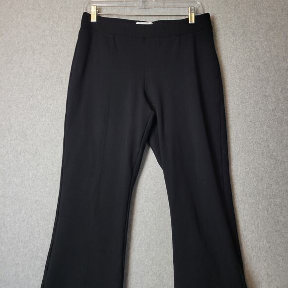 ELLE Black Mid Rise Bootcut Rayon Nylon Active Ponte Pants Women's 8 Stretch - Picture 2 of 11
